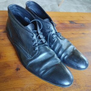 Paul Smith Black Leather Chukka Boots